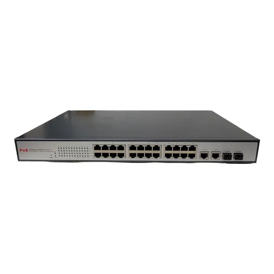 Switch F. 24 Portas PoE 440W 10/100 Mbps RJ45 2 LC HL-POE11024PF-M
