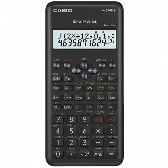 Calculadora Científica Casio FX-570MS 2ª Edição com 401 Funções - Preto