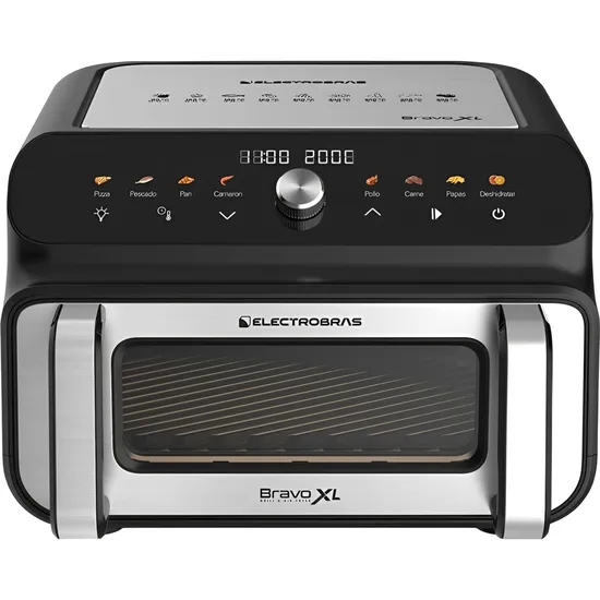 Fritadeira Elétrica Electrobras Bravo XL EBGAF-12 2200 W 110V - Preto/Prata 11L