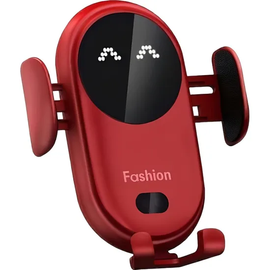 Carregador Sem Fio para Carro S11+ 15 W + Magnético - Vermelho