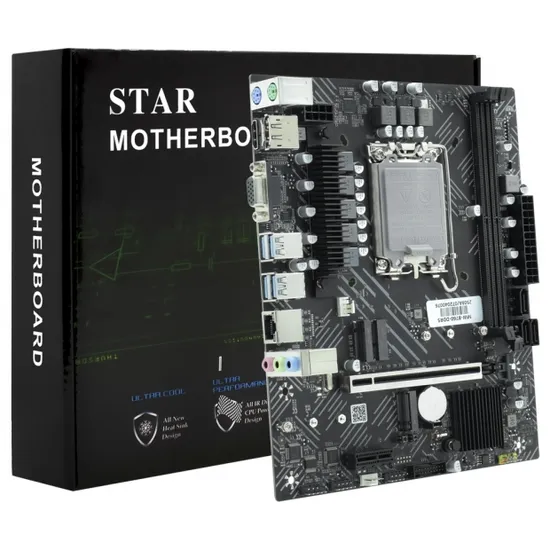 Placa-mãe MB 1700 Star B760M DDR5 HDMI/DP/VGA/2M.2/USB3.0 PCI-e 4.0