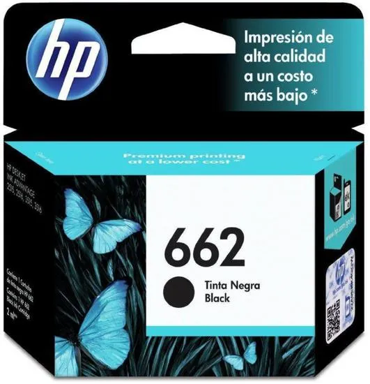 Cartucho de Tinta HP 662 CZ103AL Preto 2ML
