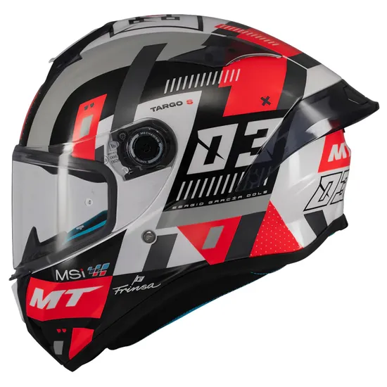 Capacete MT Helmets Targo S Sergio Garcia 2024 B5 - Fechado - Tamanho M - Gloss