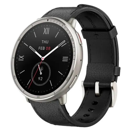 Relógio inteligente Xiaomi Amazfit Active 2 Round Premium A2437 - Bluetooth - GPS - Couro Preto