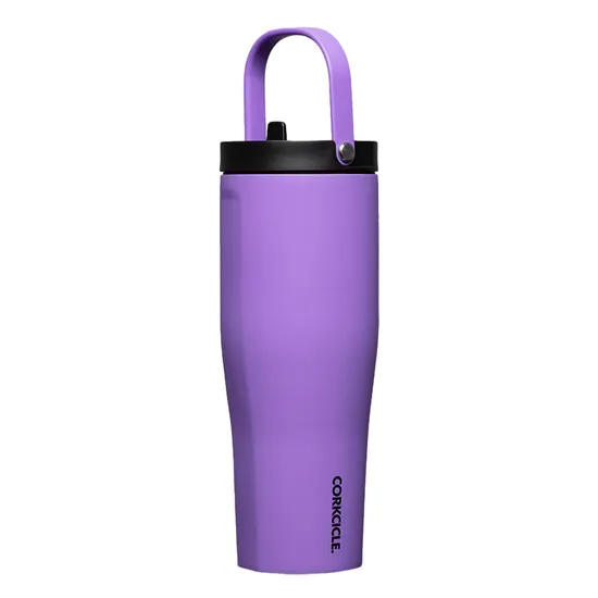 Garrafa Térmica Corkcicle Série A Go Cup XL 890 ml com Bico Varsity Roxo