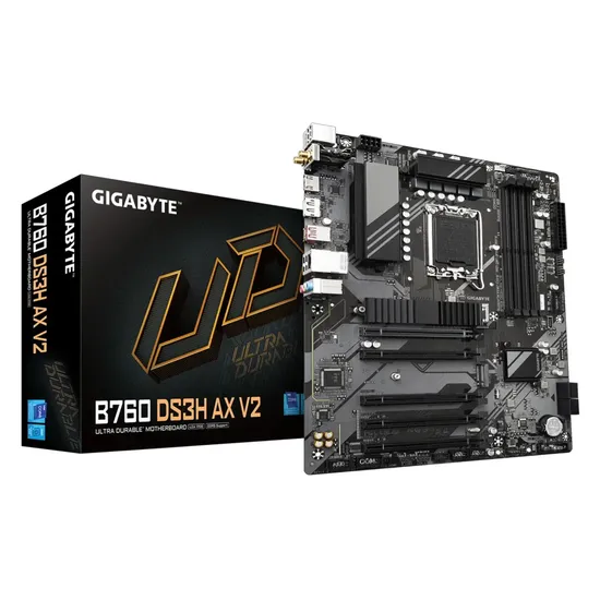 Placa-Mãe Gigabyte B760 DS3H AX V2 DDR5 Soquete LGA 1700 Chipset Intel B760 ATX