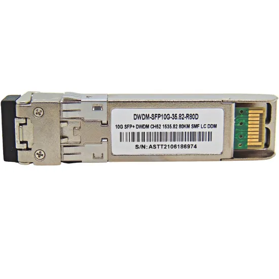 Óptico SFP+ 10G 80KM DWDM-SFP10G 1535.82 C52 com Mux-Demux Cisco