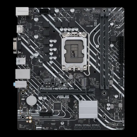 Placa Mãe Intel 1700 Asus H610M-K Prime D4 Chipset H610 DDR4 Matx