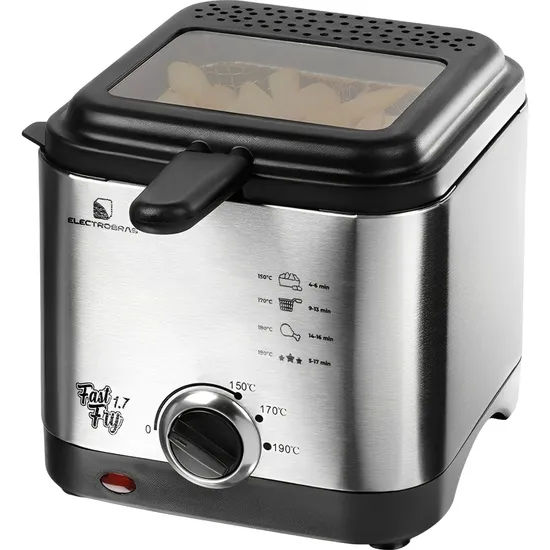Fritadeira Elétrica Electrobras Fast FRY EBFR-17 1000 W 220V - Inox/Preto 1.7L