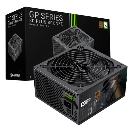 Fonte 550W Gamemax GP Series 80+Bronze Bivolt Black