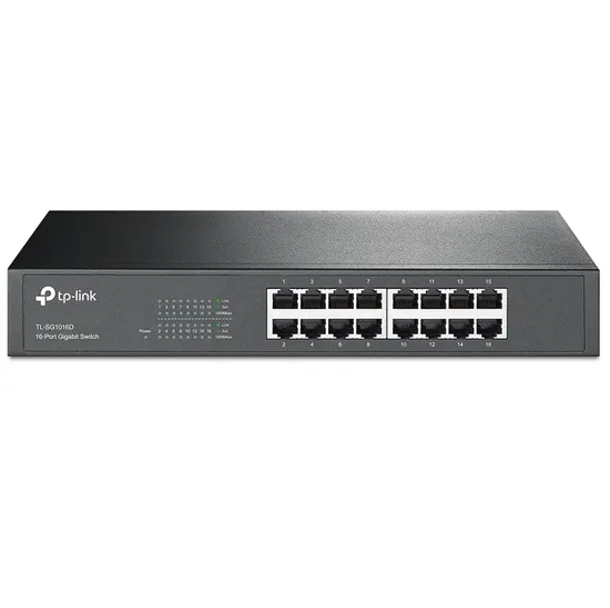 Hub Switch 16 Portas TP-Link TL-SG1016D 10/100/1000 Rackmount
