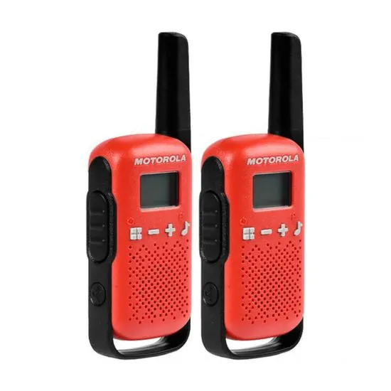 Walkie Talkie Motorola T110 alcance 25 km vermelho/preto
