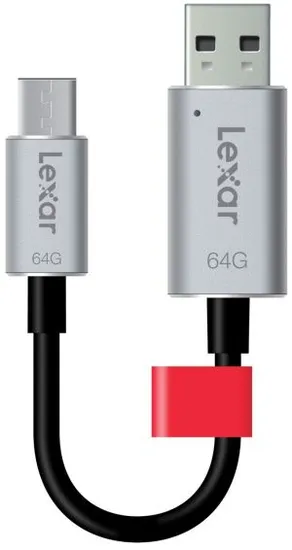 Pendrive Lexar Jumpdrive 64GB C20C USB Tipo-C+USB 3.1 LJDC20C-64GBBNL