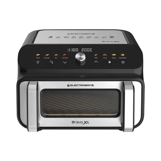 Fritadeira Air Fryer Electrobras Bravo XL EBGAF-12 2200W 11L 220V Preto - Prata
