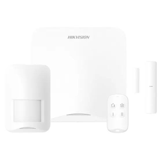 Kit de Alarme Sem Fio Hikvision DS-PA201P-KIT-16WB Wifi com Sensor Pir - Branco