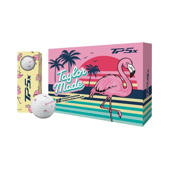 Jogo de Bolas de Golfe Taylormade M1053501 TP5X Flamingo 12 Unidades
