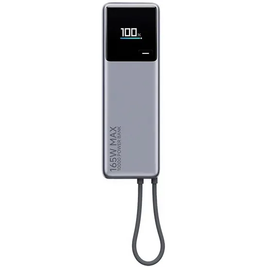 Carregador Portátil Xiaomi 165W Power Bank PB1165MI 10.000 mAh 2 Saídas USB-C - Cinza
