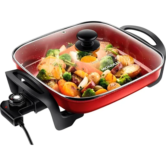 Panela Elétrica Mondial PE-49-RC Multicook 1200 W 220V - Vermelha
