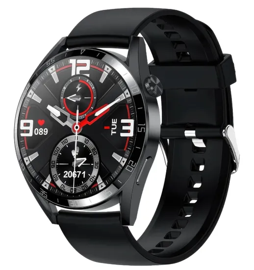 Relógio Smartwatch Tec GT3 Pro NFC / Anatel - Preto Silicone