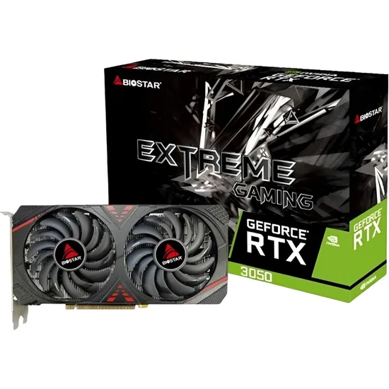 Placa de Vídeo Biostar Geforce RTX 3050 Extreme Gaming 6 GB GDDR6 (VN3516RF68)