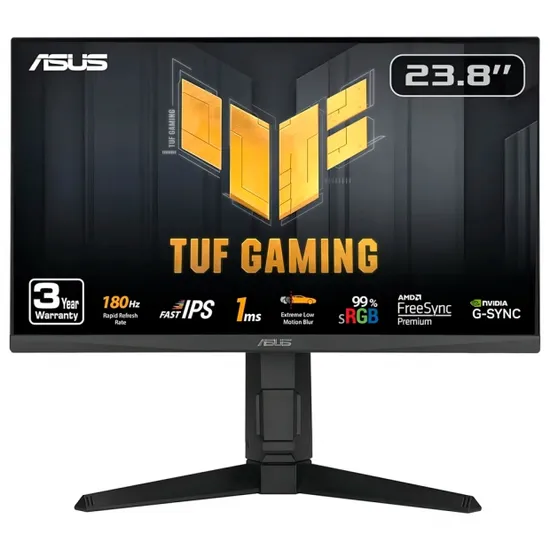Monitor Asus VG249QL3A FHD/180HZ/Ips/1MS Preto Tuf Gaming 23.8 Polegadas