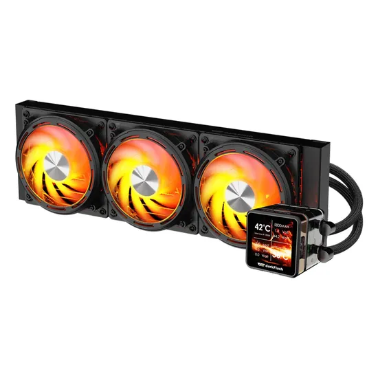 Cooler de Água para Processador Darkflash Explore DE360 Argb Display Ips 2.88" - Preto