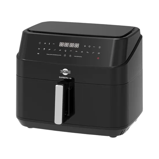Fritadeira Air Fryer Tokyo Suprema EDTOKAFRYER10 Dupla 10L 2400W 220V Preta