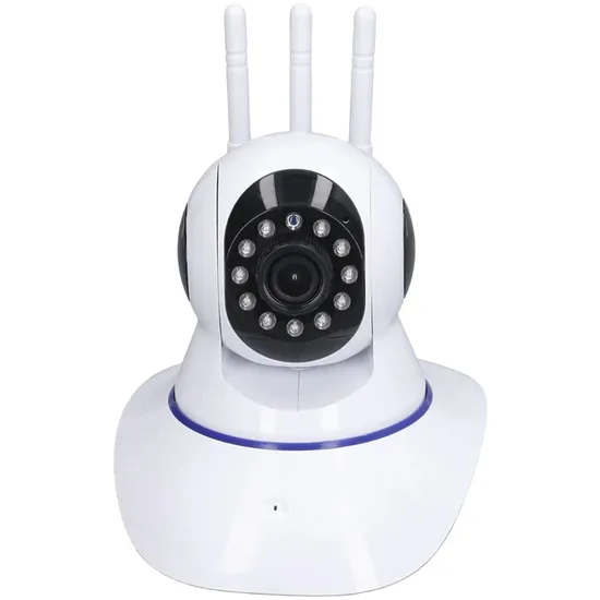 Câmera de Segurança IP WiFi Inteligente IP-05 - 4MP - 3 Antenas - 355° - Branca