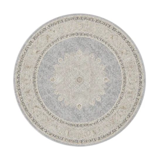 Tapete Redondo Turco Persa de Seda Borego 200 X 200 CM