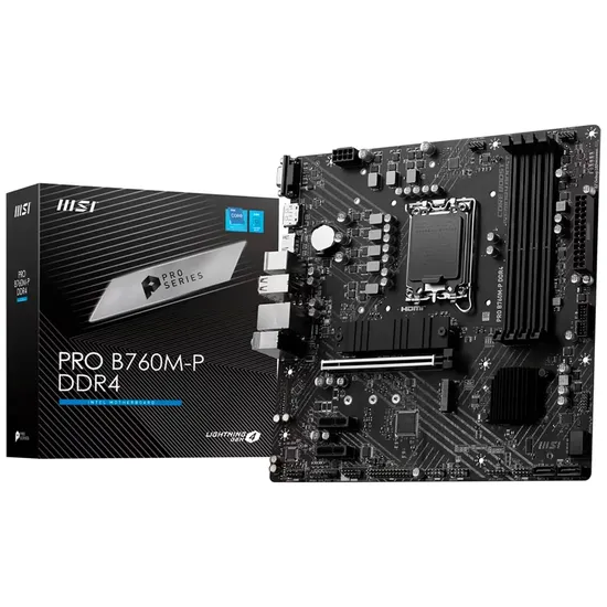 Placa-mãe MSI B760M-P Pro DDR4 Socket LGA 1700 Chipset Intel B760 Micro ATX