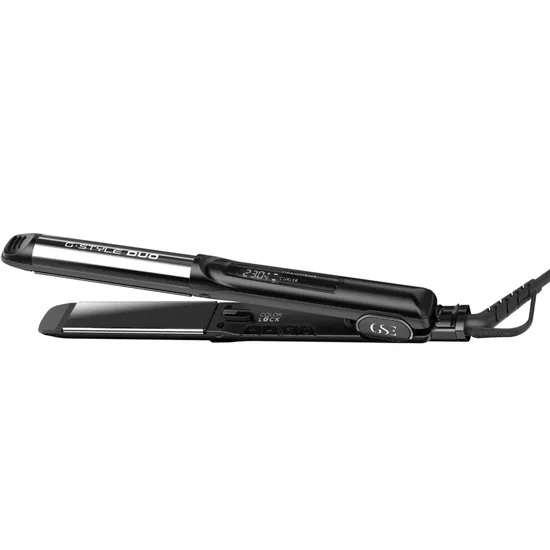 Chapinha Gama G-Style Duo Iht Digital Oxy Active 230°C 2V - Preto/Prata