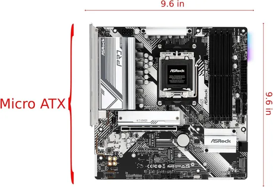 Placa-Mãe AMD AM5 Asrock A620M Pro RS Wifi DDR5 OEM