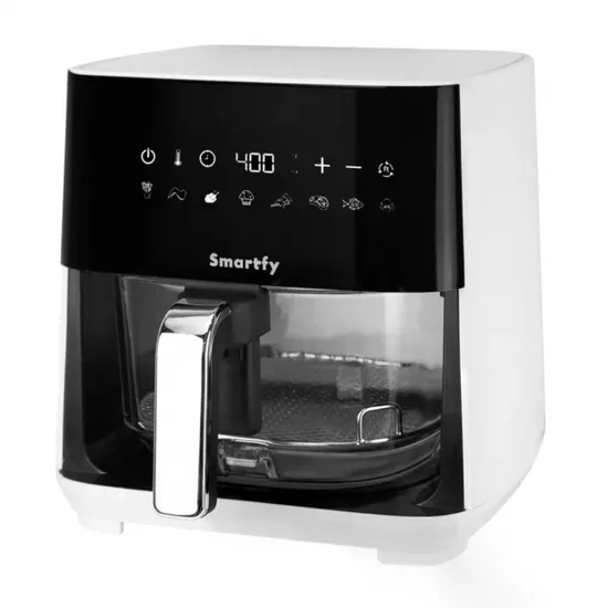 Lancheira Elétrica Air Fryer Smartfy AF04W 110V Branca 4.5L Digital