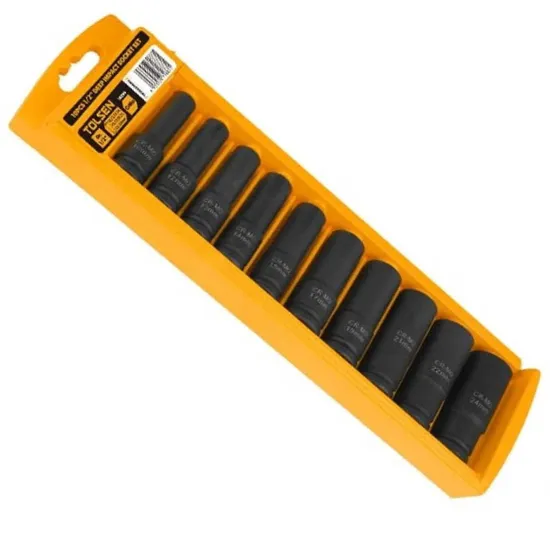 Jogo de Dados Largos Tolsen 18296 12,7 MM 10 Peças