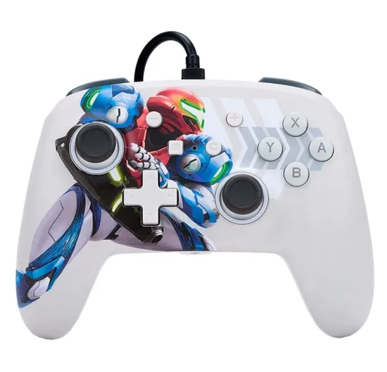 Controle Powera Enhanced com fio para Nintendo Switch - Metroid Dread (PWA-A-02872)