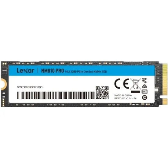 SSD M.2 Nvme Lexar NM610 Pro GEN3X4 3300/1700 MB/s 500 GB (LNM610P500G-RNNNG)
