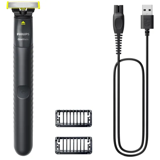 Barbeador Elétrico Philips Oneblade QP1424/10 - Recarregável - Preto e Verde