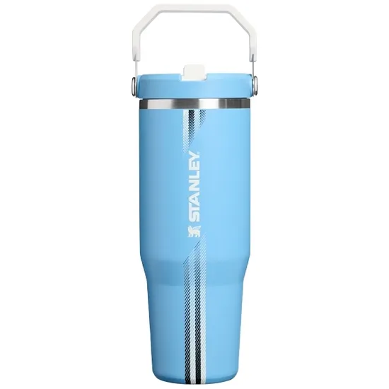Garrafa Térmico Stanley The Iceflow Flip Straw Tumbler de 887 ML - Team Light Blue White