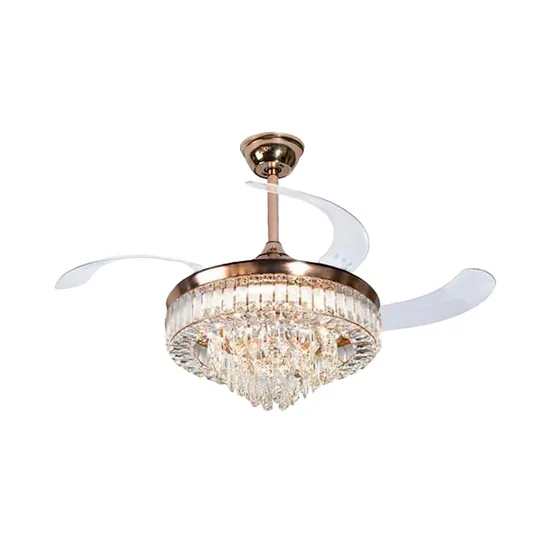 Ventilador de Teto Satellite A-FAN004 - 90W - com Luminária - 220V - Dourado