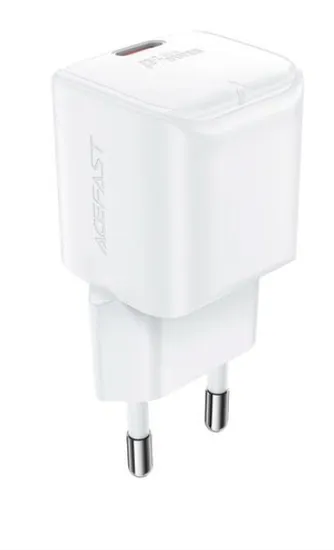Carregador Acefast A77 Mini 30W USB-C + USB-C Branco