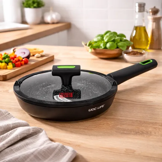 Fritadeira Antiaderente para Indução Ucc Life 22CM Verde