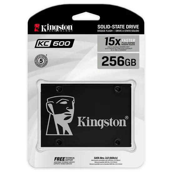 SSD HD SATA3 256GB 2.5" Kingston SKC600/256G