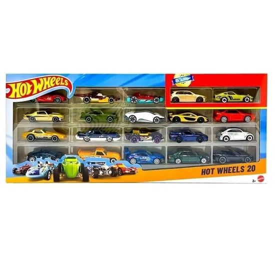 Pacote de 20 Carros Hot Wheels Die Cast Básico