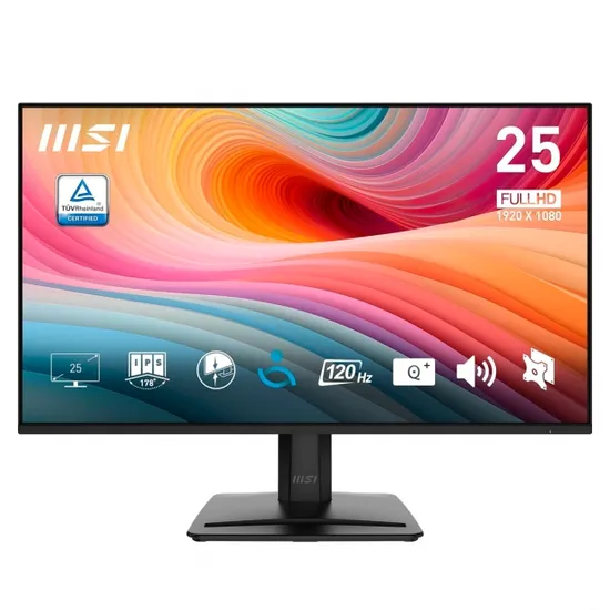 Monitor 25 MSI Pro MP251 E2 Plano/120HZ/1MS Preto