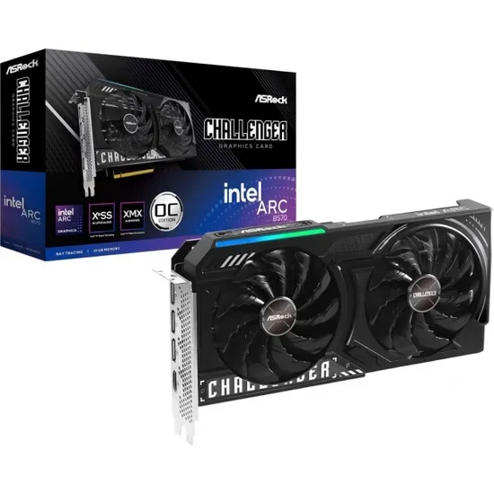 Placa de vídeo Asrock 10GB Intel Arc B570 Challenger Oc GDDR6 90-GA5KZZ-00UAN F 2FAN