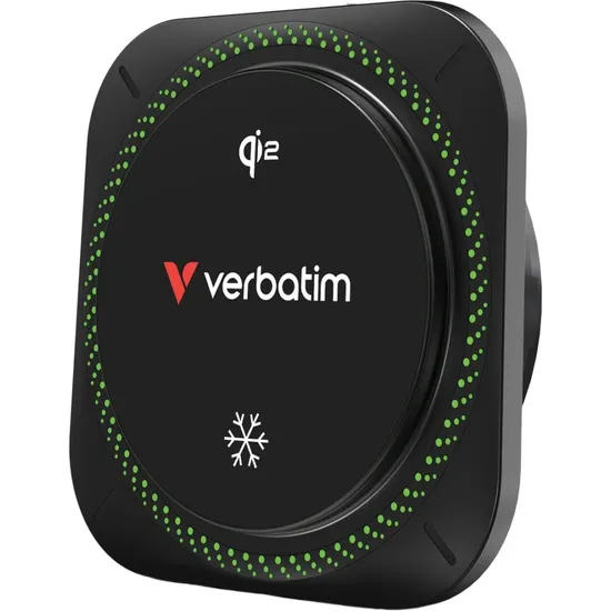 Carregador Magnético para Carro Verbatim Charge 'N' Drive QI2 RGB Sem Fio 15 W - Preto (31860)