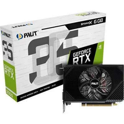 Placa de Vídeo VGA 6GB RTX3050 Palit Stormx GDDR6/DP/HDMI/DVI