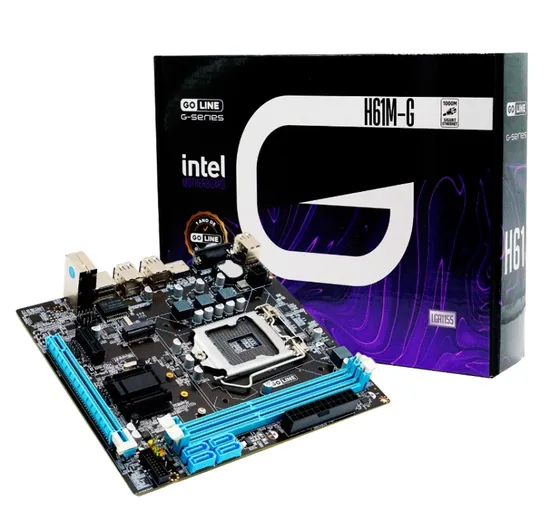 Placa Mãe Goline H61M-G Gigabit, Soquete 1155, Chipset H61 (1 Ano de Garantia)