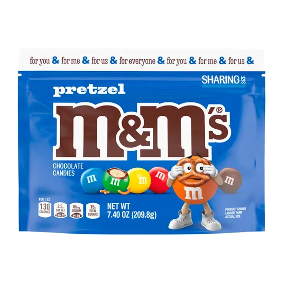 Pacote de Chocolate Mars M&M Pretzel 209G