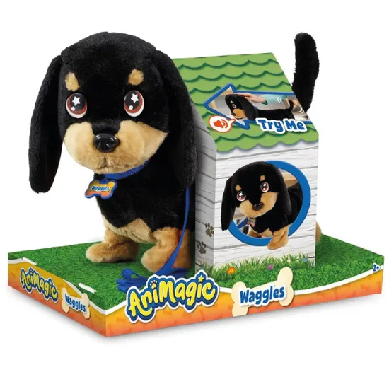 Pelúcia Interativa Cachorro Salsicha Que Anda e Late Animagic